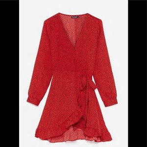 Nasty Gal Res Polka Dot Wrap Dress